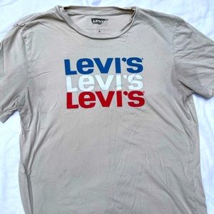 Levis red white and blue graphic tee